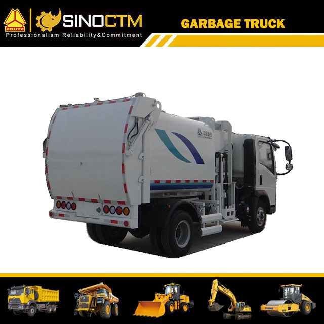 New SINOTRUK HOWO 6000liters/6cbm Kitchen Refuse Truck Side Loading Kitchen food Waste Garbage Truck price