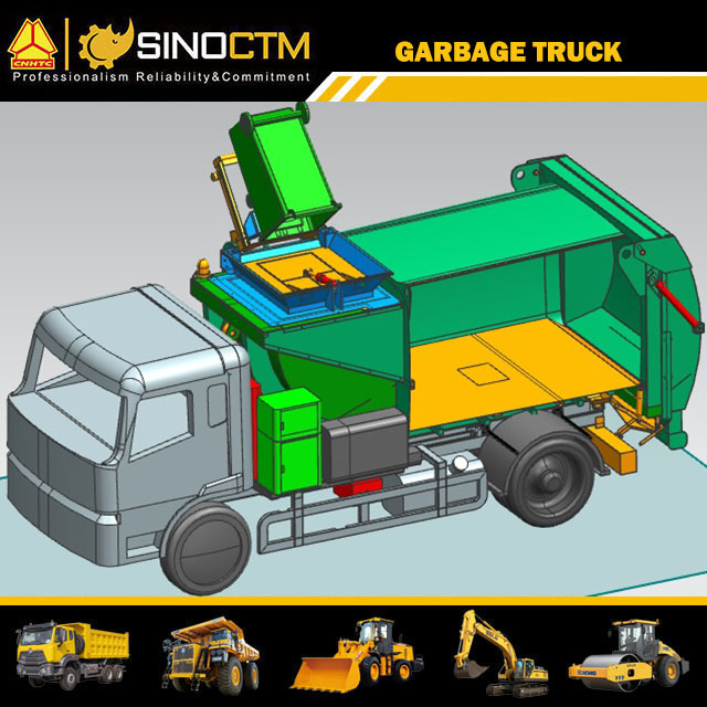 New SINOTRUK HOWO 6000liters/6cbm Kitchen Refuse Truck Side Loading Kitchen food Waste Garbage Truck price