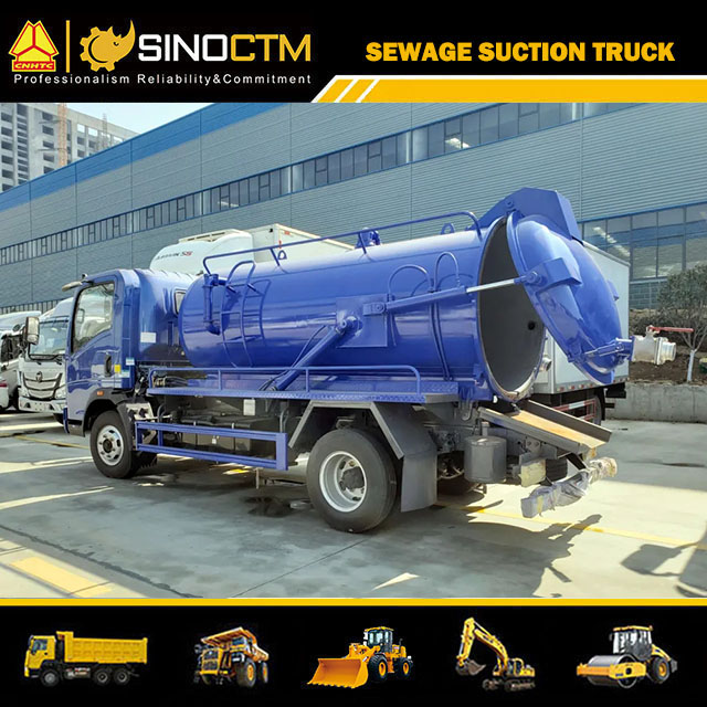 Sino 5cbm Mini Vacuum Sewage Suction Truck for Sale