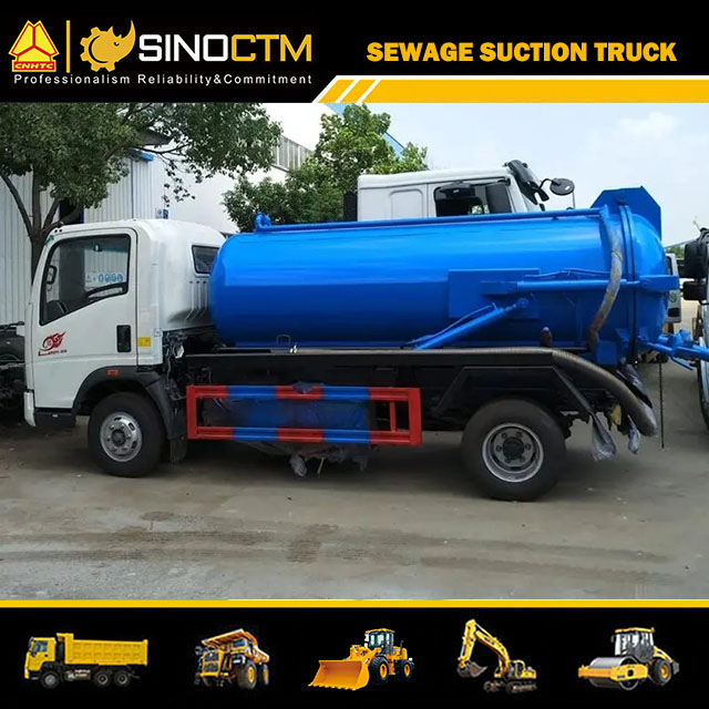 Sino 5cbm Mini Vacuum Sewage Suction Truck for Sale