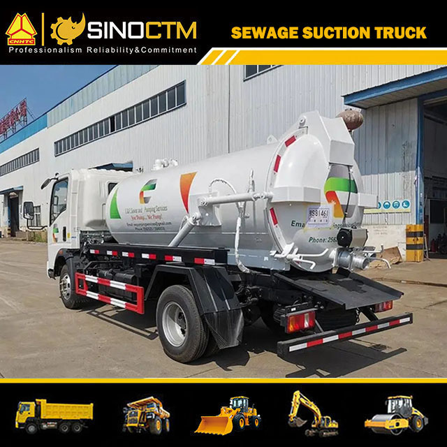 Sino 5cbm Mini Vacuum Sewage Suction Truck for Sale