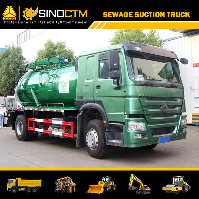 HOWO 10cbm Sewage Tank Italy Moro Pump Fecal Vacuum Suction Truck
