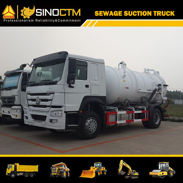 HOWO 8~14 Cbm Septik Tank Vacuum Suction Sewage Tanker Truck for Africa Cesspit Emptier
