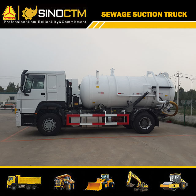 HOWO 8~14 Cbm Septik Tank Vacuum Suction Sewage Tanker Truck for Africa Cesspit Emptier