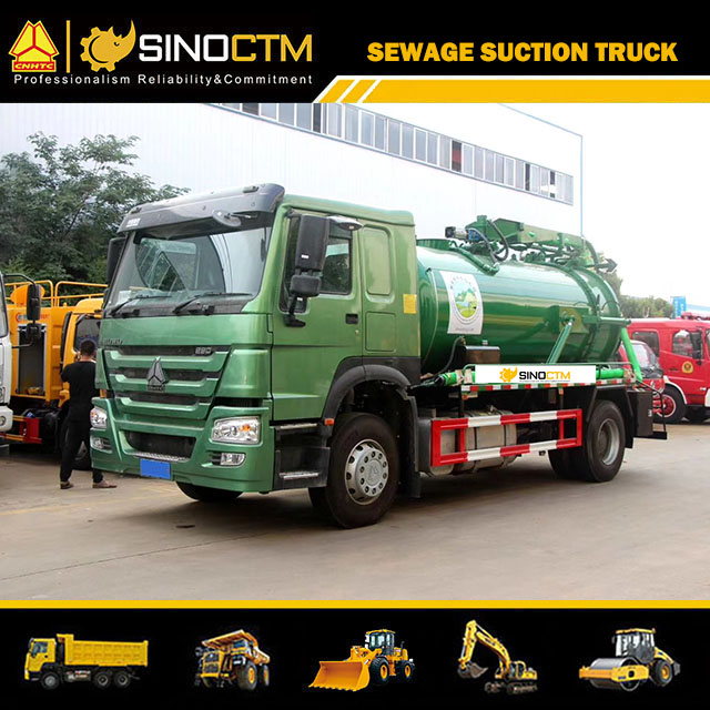 HOWO 8~14 Cbm Septik Tank Vacuum Suction Sewage Tanker Truck for Africa Cesspit Emptier