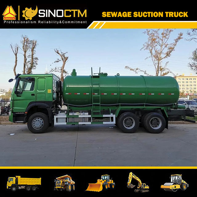 HOWO 6X4 400HP 18000L Sewage Suction Truck 10 Wheeler Vacuum Sewage Suction Tank Truck for Sale