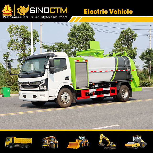 Electric 5000liter Side-Mounted Bucket Compactor Garbage Truck