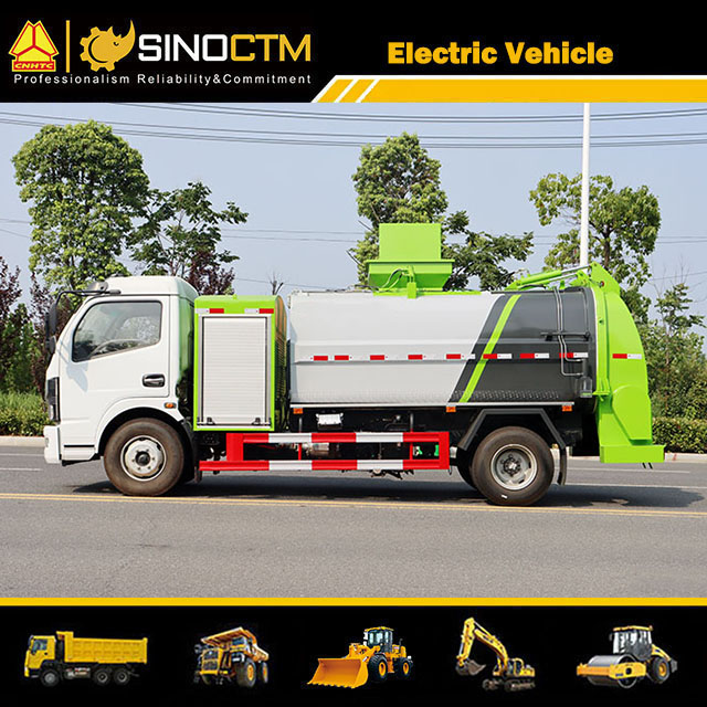 Electric 5000liter Side-Mounted Bucket Compactor Garbage Truck