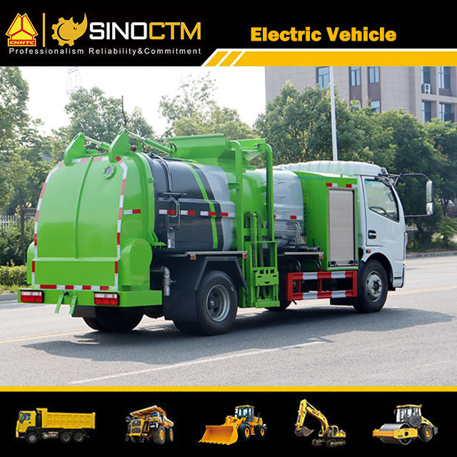Electric 5000liter Side-Mounted Bucket Compactor Garbage Truck