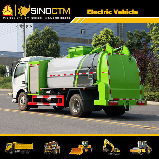 Electric 5000liter Side-Mounted Bucket Compactor Garbage Truck