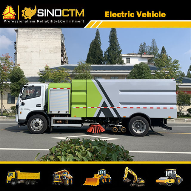 Vacuum Street Sweeping Truck Dongfeng 4 Brushes Road Sweeper Truck