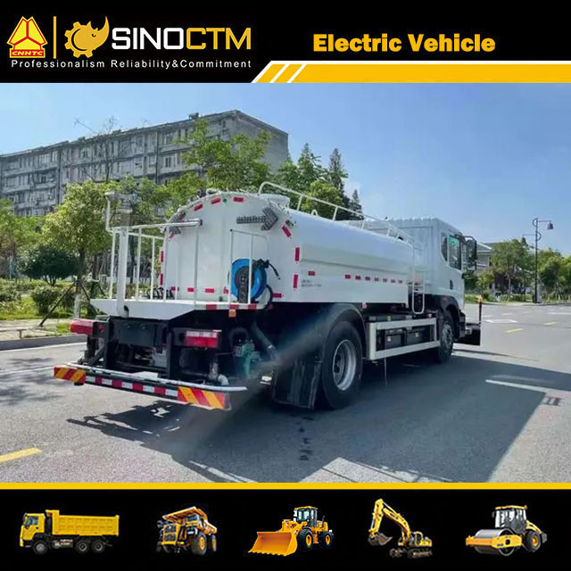 Driveway Vacuum Sweeper Front Mounted Electric Pressure Washer High Pressure Cleaning Truck