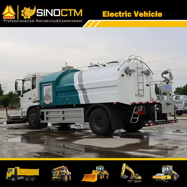Driveway Vacuum Sweeper Front Mounted Electric Pressure Washer High Pressure Cleaning Truck