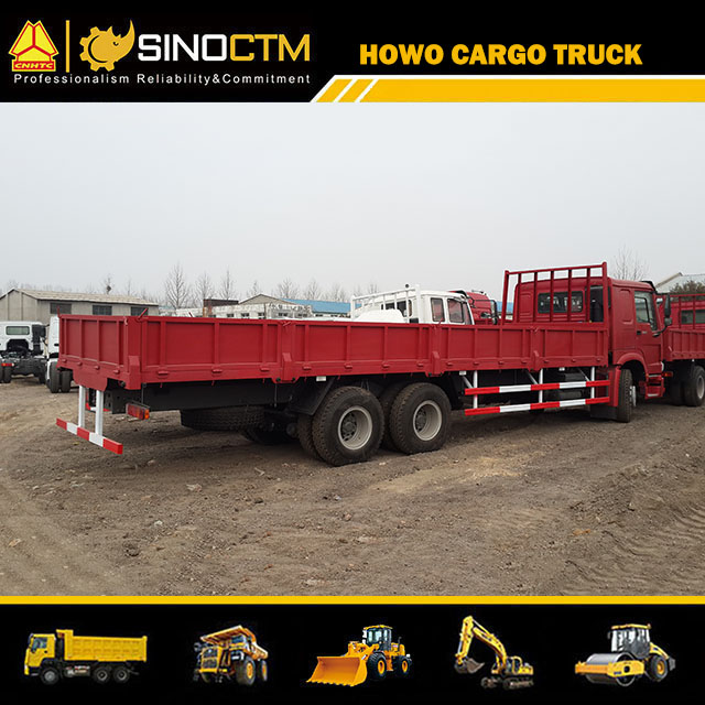 Sino truck HOWO 6X4 340HP Flatbed Van Lorry Truck Cargo Truck with Sidewall