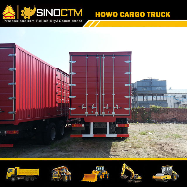 China 32ft12 Wheeler Heavy Duty HOWO Van Cargo Truck for Sale