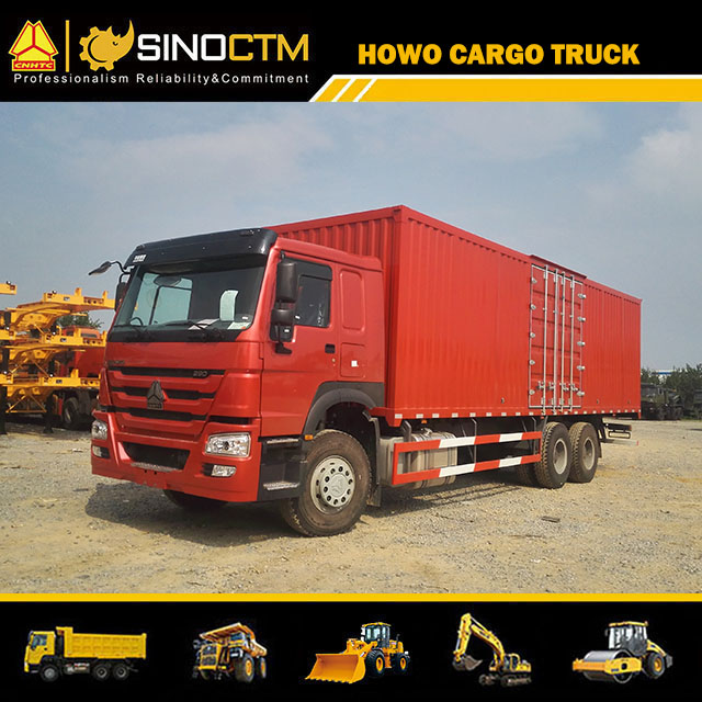 China 32ft12 Wheeler Heavy Duty HOWO Van Cargo Truck for Sale