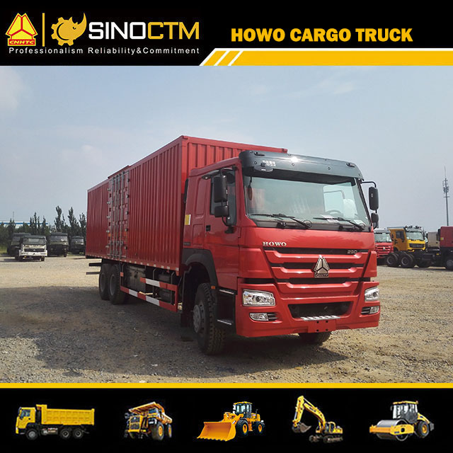 China 32ft12 Wheeler Heavy Duty HOWO Van Cargo Truck for Sale