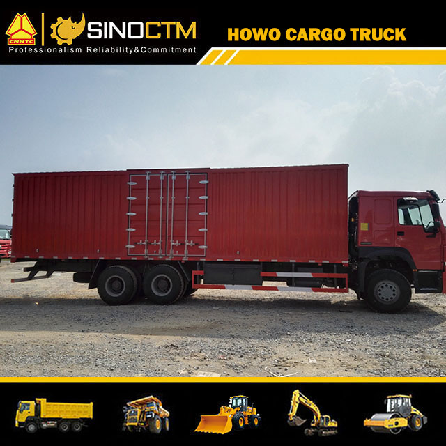 China 32ft12 Wheeler Heavy Duty HOWO Van Cargo Truck for Sale