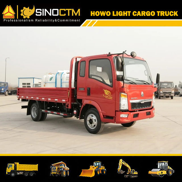 HOWO Light Truck 4X2 14FT 4t Cargo Truck Mini Truck