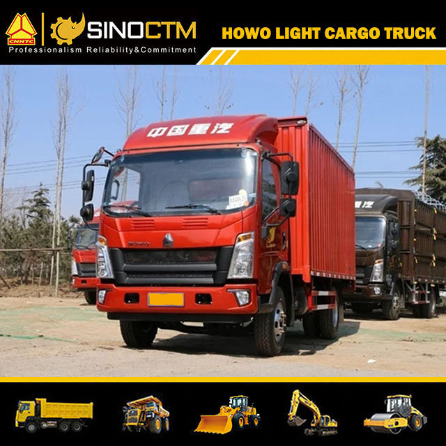 4*2 14FT 110HP Sinotruk HOWO Light Truck/Van Trucks