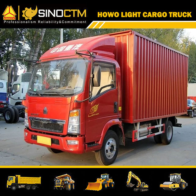 4*2 14FT 110HP Sinotruk HOWO Light Truck/Van Trucks
