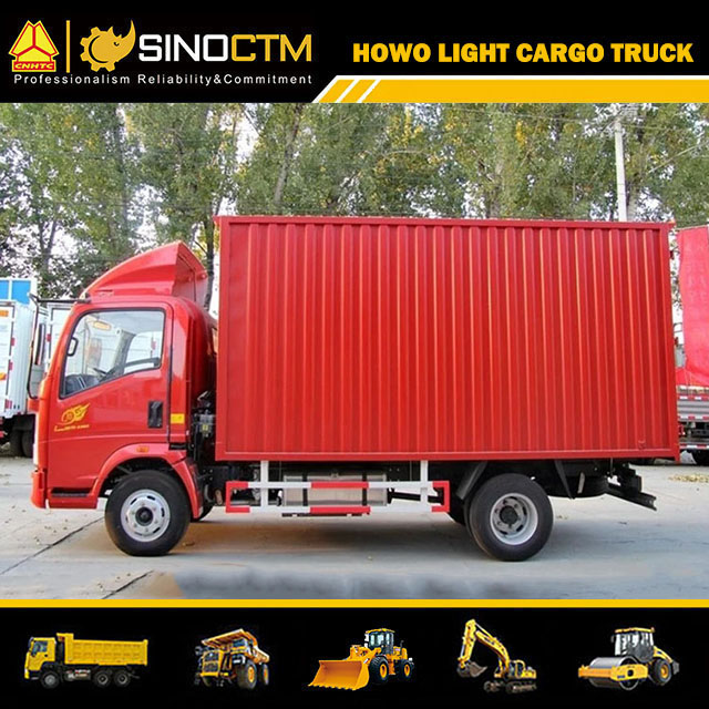 4*2 14FT 110HP Sinotruk HOWO Light Truck/Van Trucks