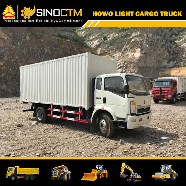 Hot Selling Sino truck HOWO 1 - 10t Light Truck 4X2 Heavy Delivery Box Van Cargo Truck