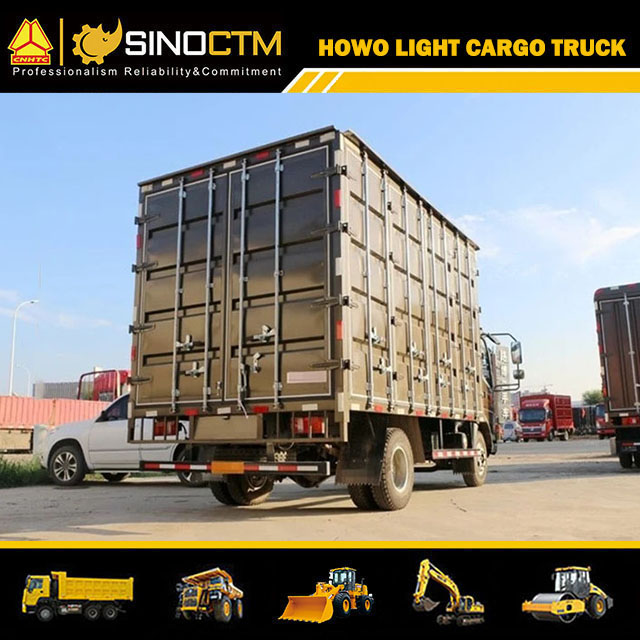 5tons 6tons 10tons Dry Van Truck with Rear Hydraulic Tailgate