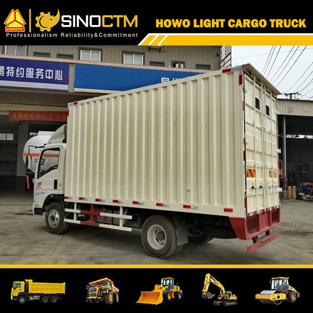 5tons 6tons 10tons Dry Van Truck with Rear Hydraulic Tailgate