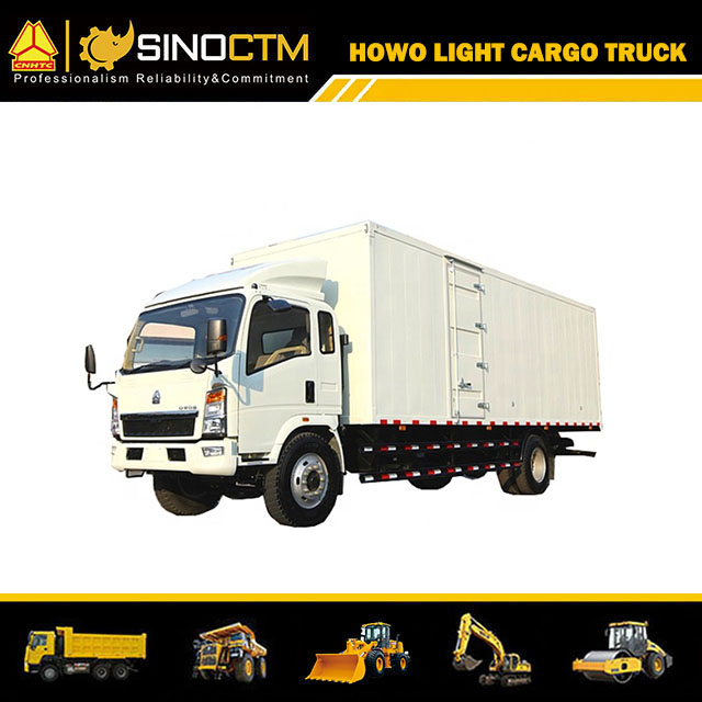 8-12t Ton Light Duty 4X2 HOWO Lorry Cargo Van Box Truck