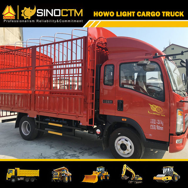 Sino truck HOWO Lorry Truck Stake Flatbed Fence Truck 4X2 Diesel Mini Light Cargo Truck
