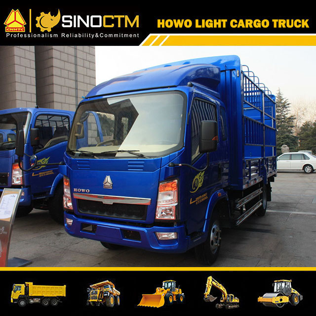 20FT Box HOWO 6 Wheeler Light Cargo Truck 10ton Capacity