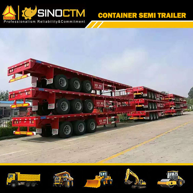 3 axles 20FT 40feet Skeleton Container Chassis Dual Combo Skeletal Container Semi Trailer for Sale