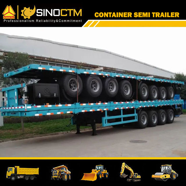 Cimc Tri-Axle 40FT 60t Flatbed Container Chassis Semi Trailer Truck Trailer Tractor Trailer