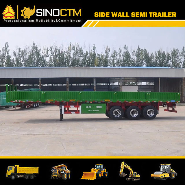 Side Wall Semi Trailer /Three Axles Side Wall Cargo Truck Semi Trailer
