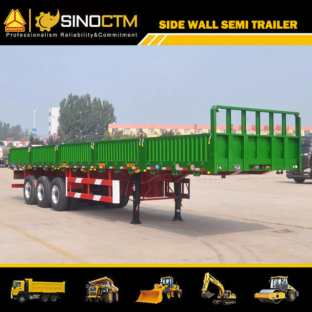 Side Wall Semi Trailer /Three Axles Side Wall Cargo Truck Semi Trailer