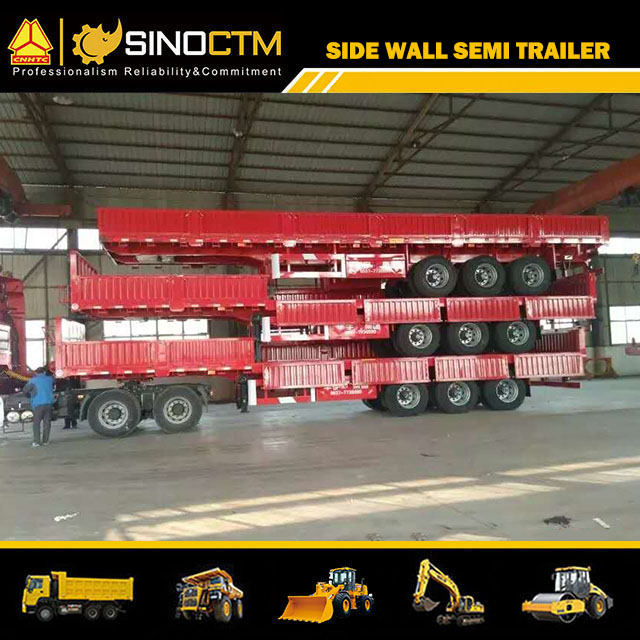 3axles Side Wall/Side Board/Side Drop Semi Trailer for Container and Cargo