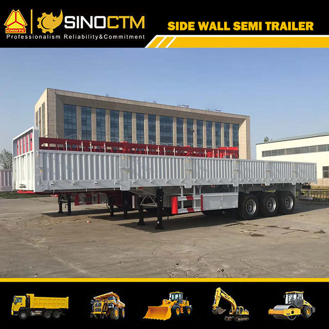 3axles Side Wall/Side Board/Side Drop Semi Trailer for Container and Cargo