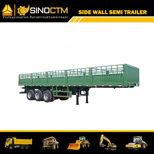 60ton 3 Axles Side Wall/Drop Side/Cargo/Side Board Truck Semi Trailer Three axles 60 ton Bulk Grain Bin Trailer