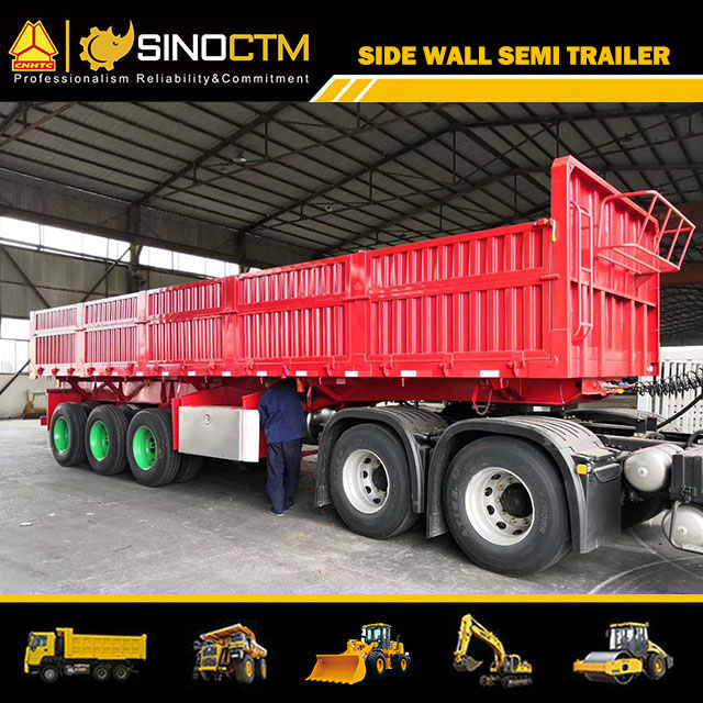 60ton 3 Axles Side Wall/Drop Side/Cargo/Side Board Truck Semi Trailer Three axles 60 ton Bulk Grain Bin Trailer