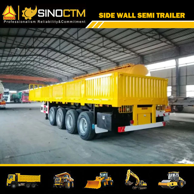 Four Axle Flatbed/Side Wall/Fence/Truck Semi Trailers