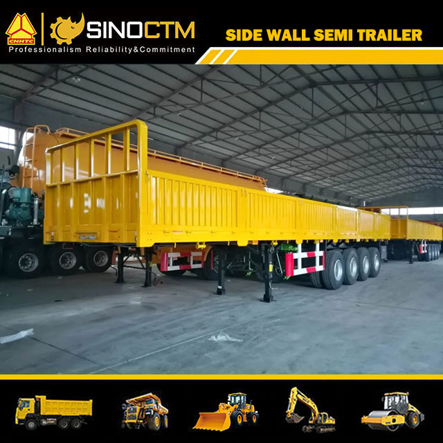Four Axle Flatbed/Side Wall/Fence/Truck Semi Trailers