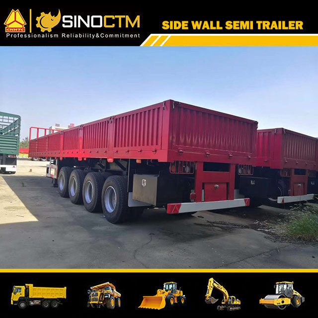 Four Axle Flatbed/Side Wall/Fence/Truck Semi Trailers