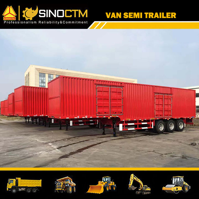 Made in China Export Three-Axle Box-Type Truck Transport Semi-Trailer