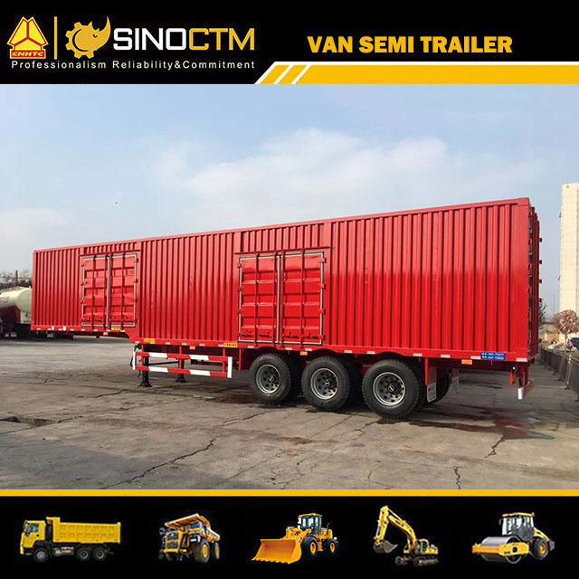 Made in China Export Three-Axle Box-Type Truck Transport Semi-Trailer
