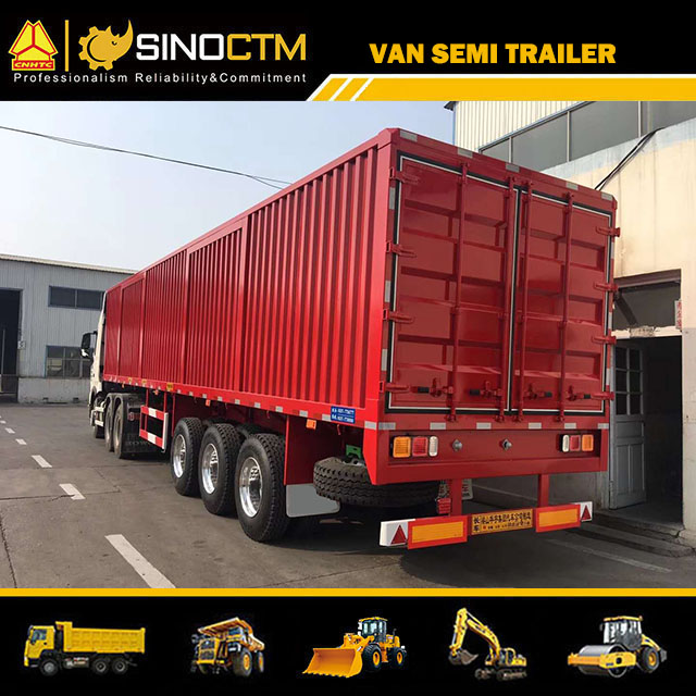 Made in China Export Three-Axle Box-Type Truck Transport Semi-Trailer