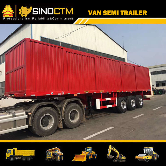 Made in China Export Three-Axle Box-Type Truck Transport Semi-Trailer