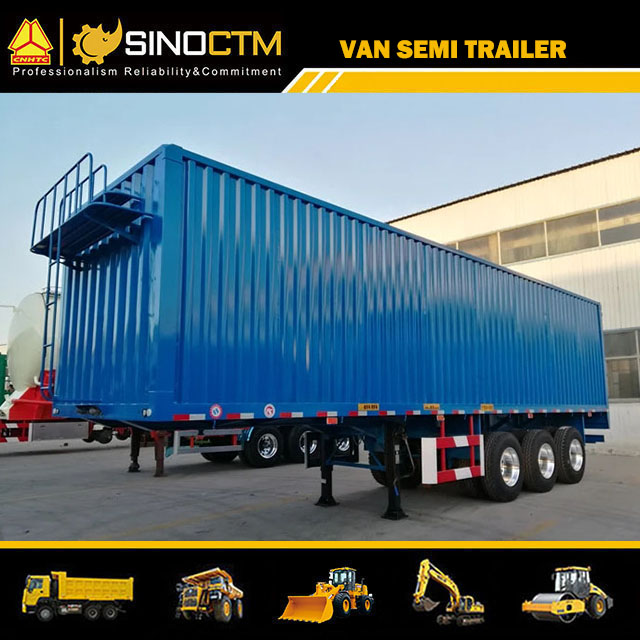 3 Axles Van Type Box Semi-Trailer Equipped with 3 Door for Long Distance Logistics Cargo Transport