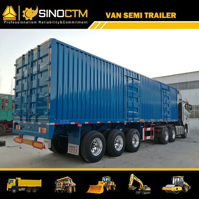 3 Axles Van Type Box Semi-Trailer Equipped with 3 Door for Long Distance Logistics Cargo Transport