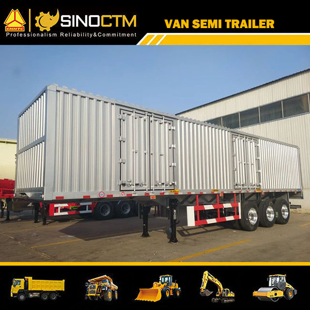 3 Axles Van Type Box Semi-Trailer Equipped with 3 Door for Long Distance Logistics Cargo Transport